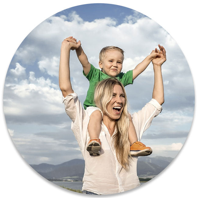 Eigen foto op muurcirkel