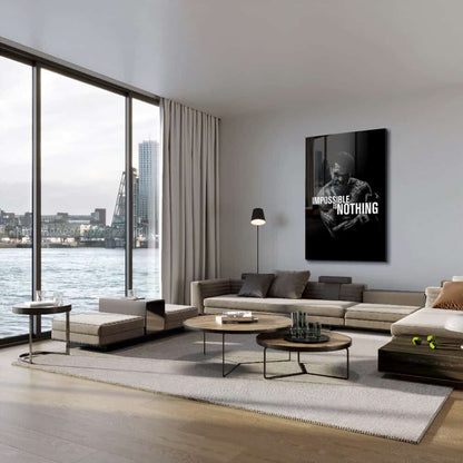 Impossible is Nothing - Glas & Canvas