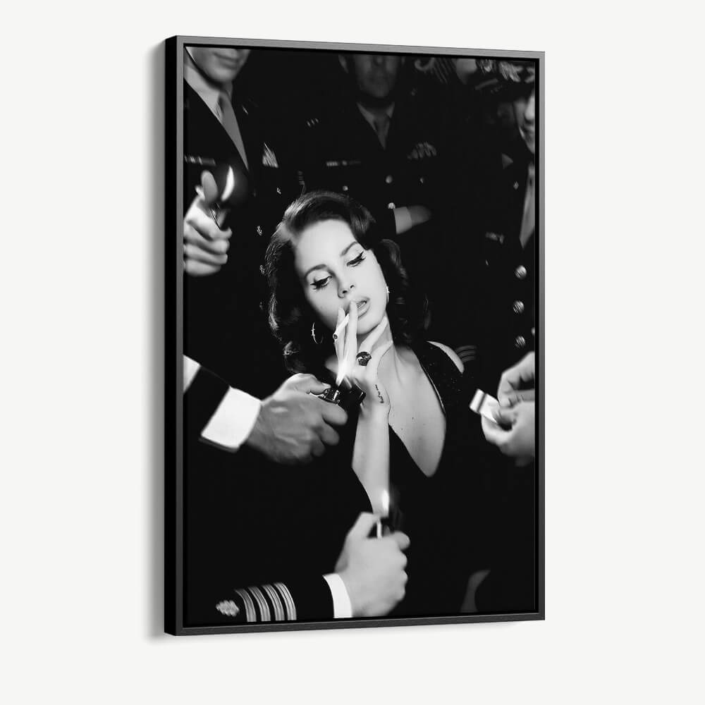 "Lana Smoking" Glas & Canvas