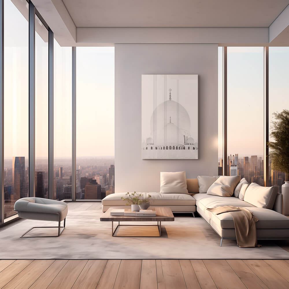 "Grand Mosque Abu Dhabi" Glas & Canvas