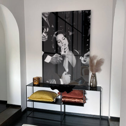 "Lana Smoking" Glas & Canvas