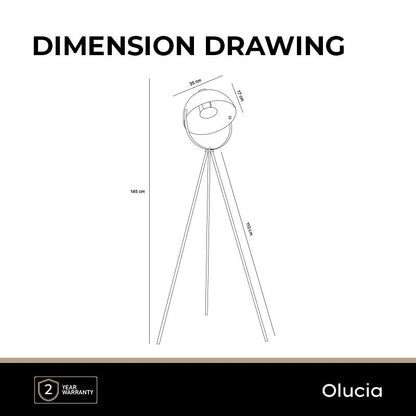 Moderne vloerlamp goud, Brenna