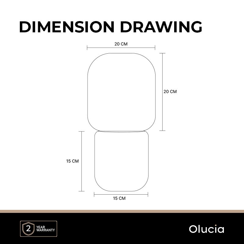 Design tafellamp bruin, Chelsea, met schakelaar
