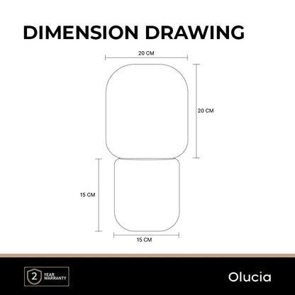 Design tafellamp bruin, Chelsea, met schakelaar