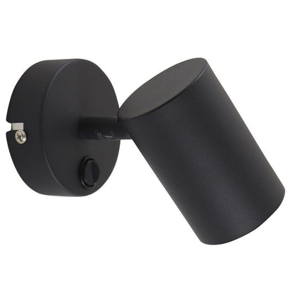 Moderne wandspot zwart, Elena, met schakelaar