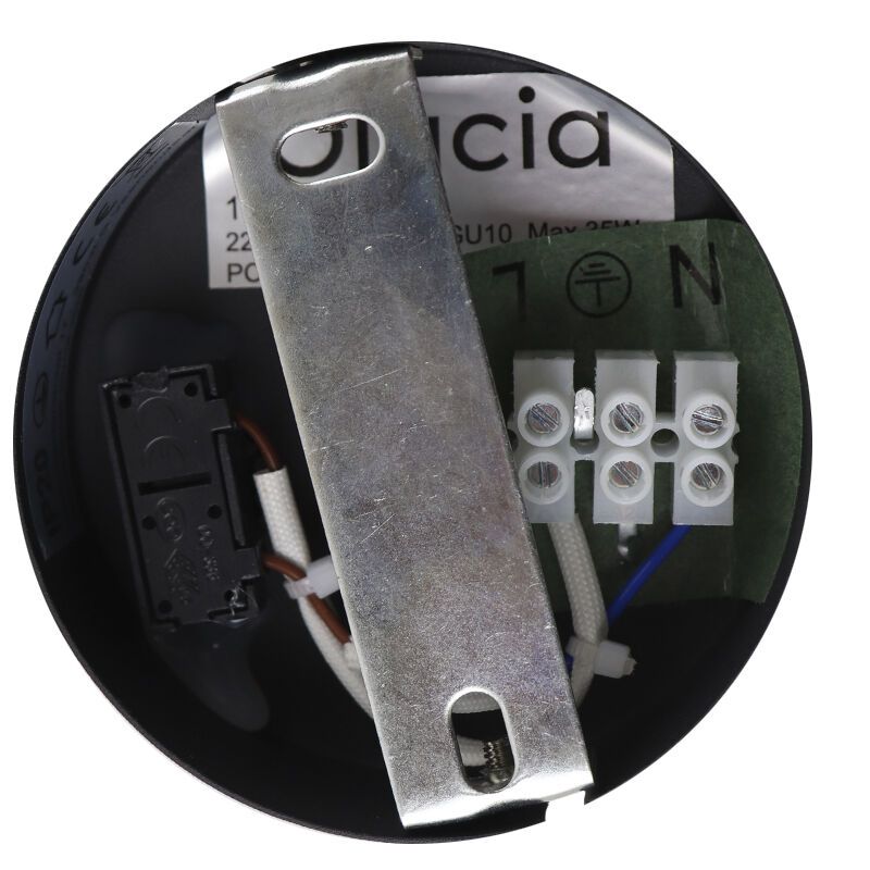 Moderne wandspot zwart, Elena, met schakelaar