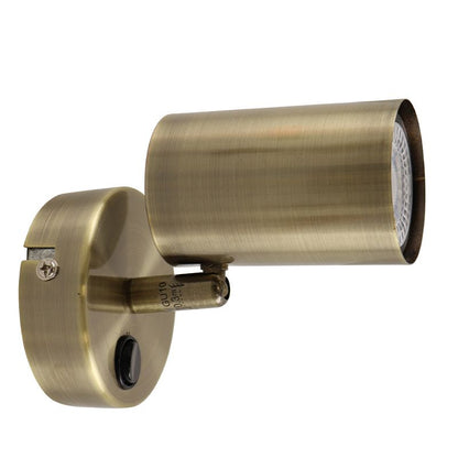 Moderne wandlamp brons, Elena, met schakelaar