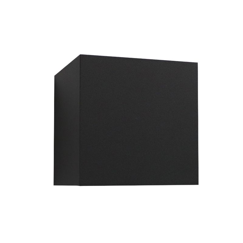 Zwarte up-down wandlamp Dion, 6W, warm wit, lichtstraal instelbaar, IP65