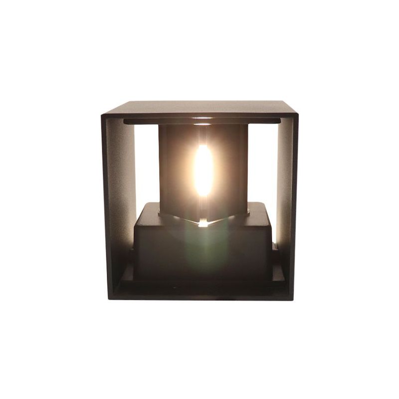 Zwarte up-down wandlamp Dion, 6W, warm wit, lichtstraal instelbaar, IP65