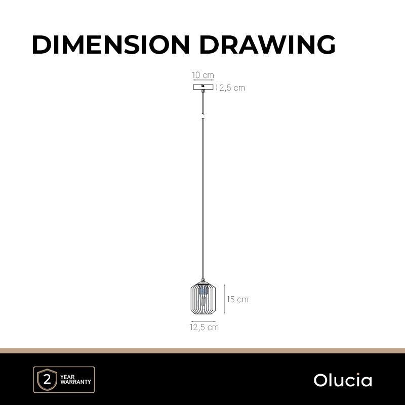 Retro hanglamp transparant, Jisca