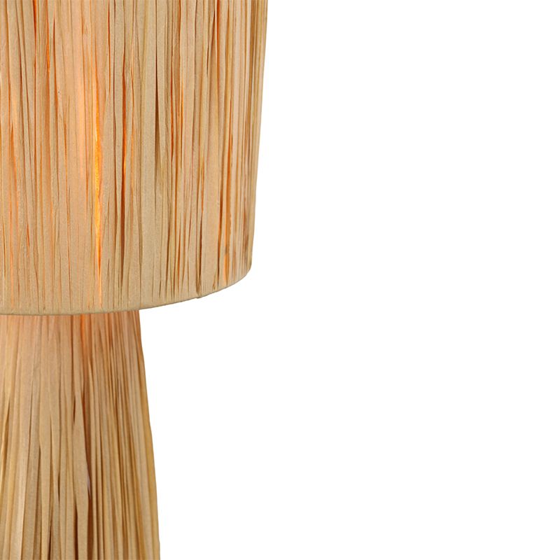 Papieren vloerlamp bruin, Daisy, met schakelaar