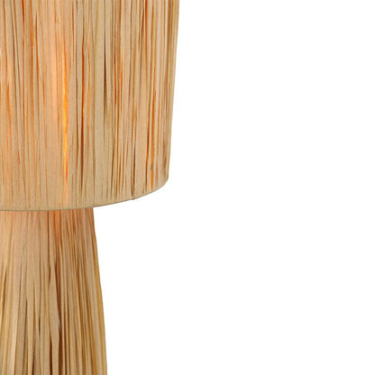 Papieren vloerlamp bruin, Daisy, met schakelaar