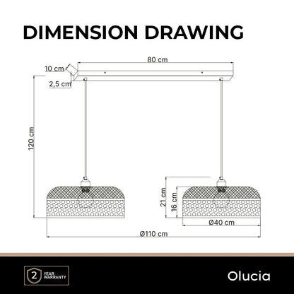 Bamboe hanglamp bruin, Jennifer