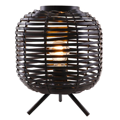 Industriële tafellamp zwart, Pinar, met schakelaar