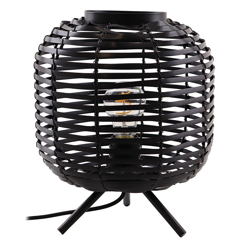 Industriële tafellamp zwart, Pinar, met schakelaar