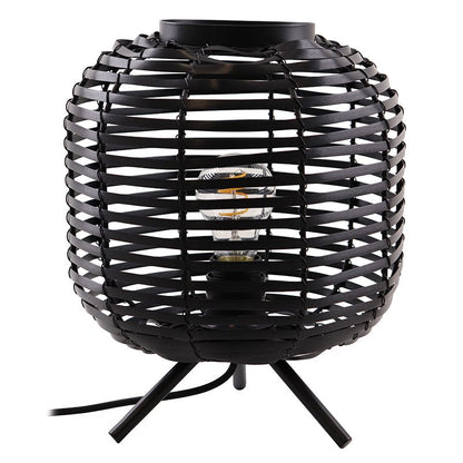 Industriële tafellamp zwart, Pinar, met schakelaar