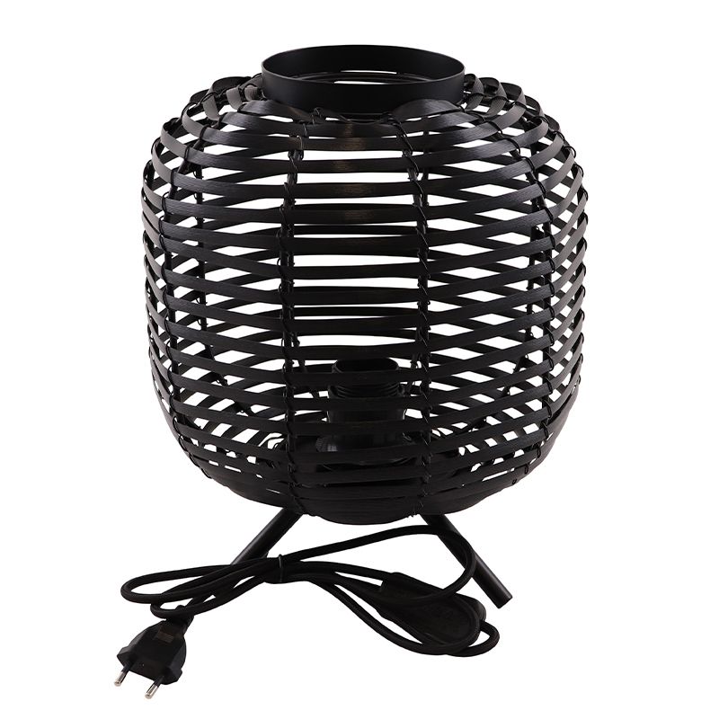 Industriële tafellamp zwart, Pinar, met schakelaar