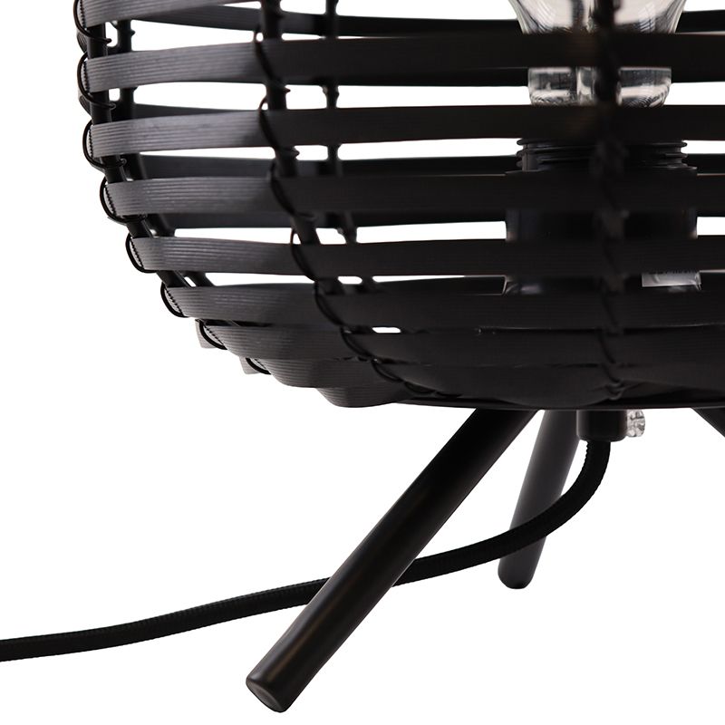 Industriële tafellamp zwart, Pinar, met schakelaar