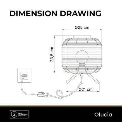 Industriële tafellamp zwart, Pinar, met schakelaar
