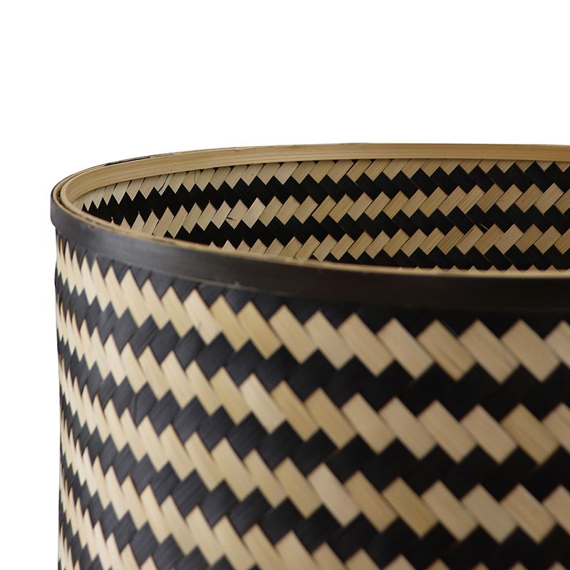 Bamboe vloerlamp zwart, Jildau, met schakelaar