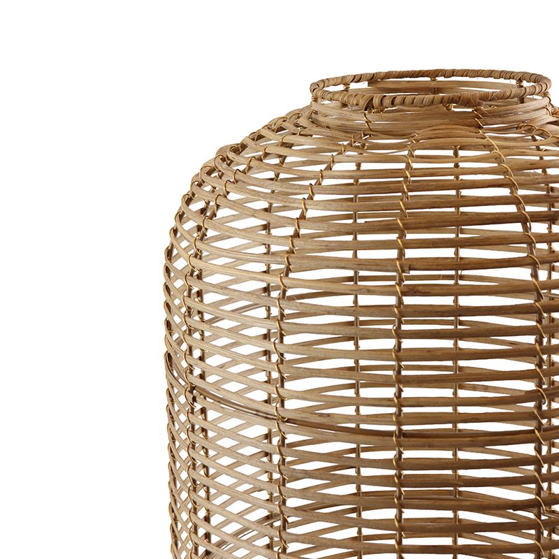 Rotan vloerlamp bruin, Pinar, met schakelaar