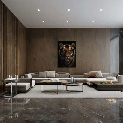 "The Tiger" Glas & Canvas