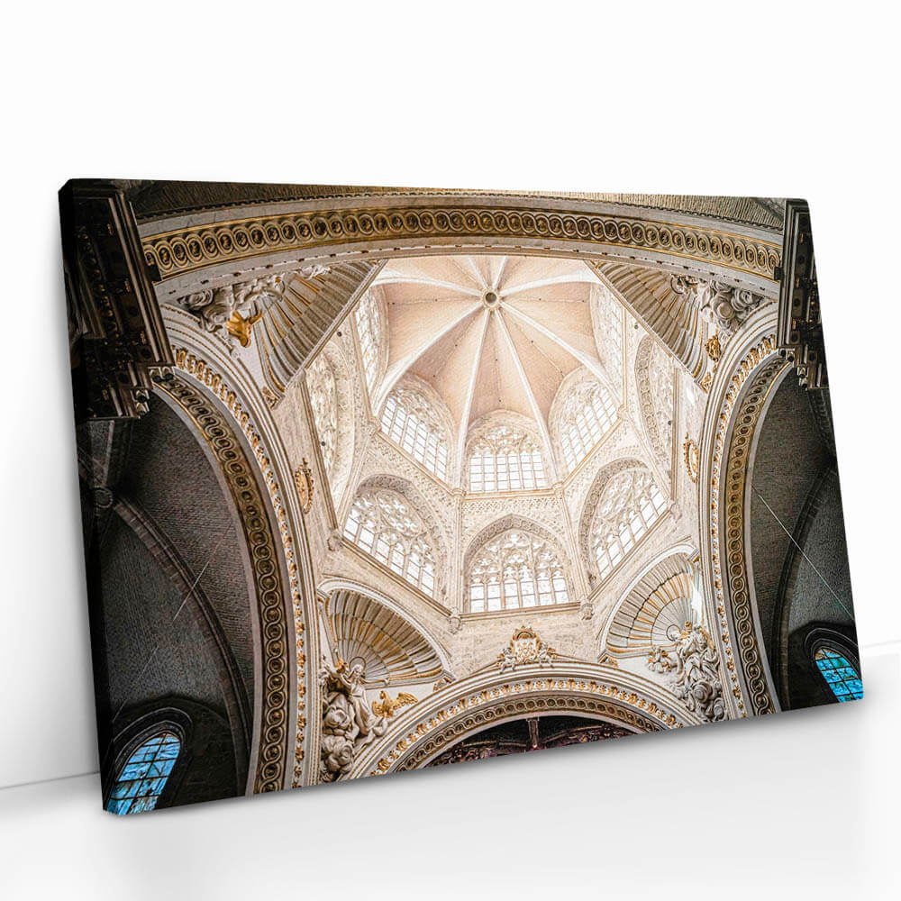 Dome of the Church of Valencia Glas & Canvas