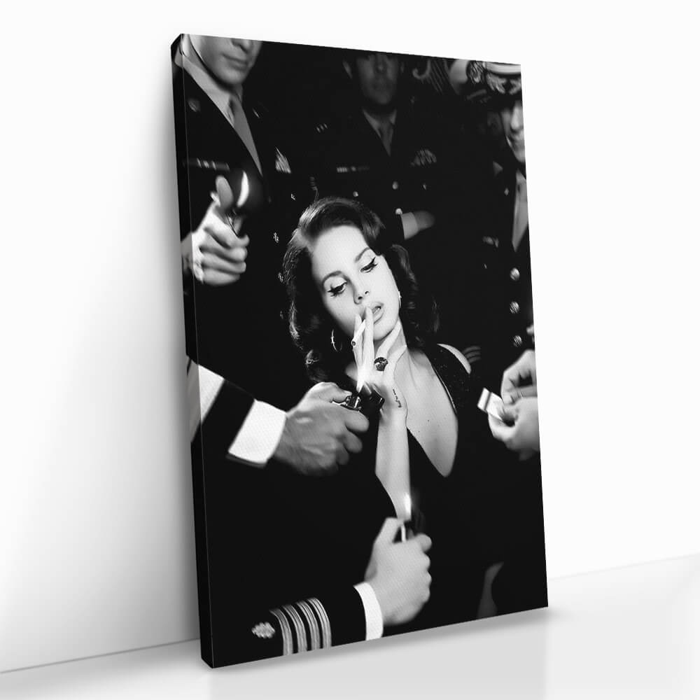 "Lana Smoking" Glas & Canvas