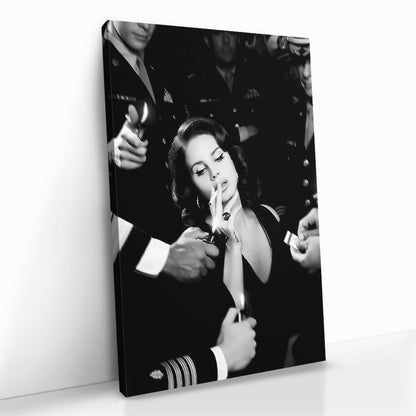 "Lana Smoking" Glas & Canvas