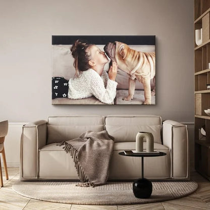 Eigen foto op canvas