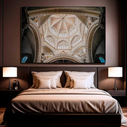 Dome of the Church of Valencia Glas & Canvas