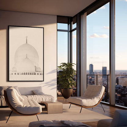 "Grand Mosque Abu Dhabi" Glas & Canvas