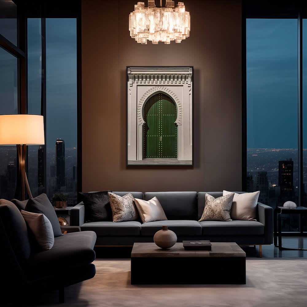Green Door Marrakech Glas & Canvas