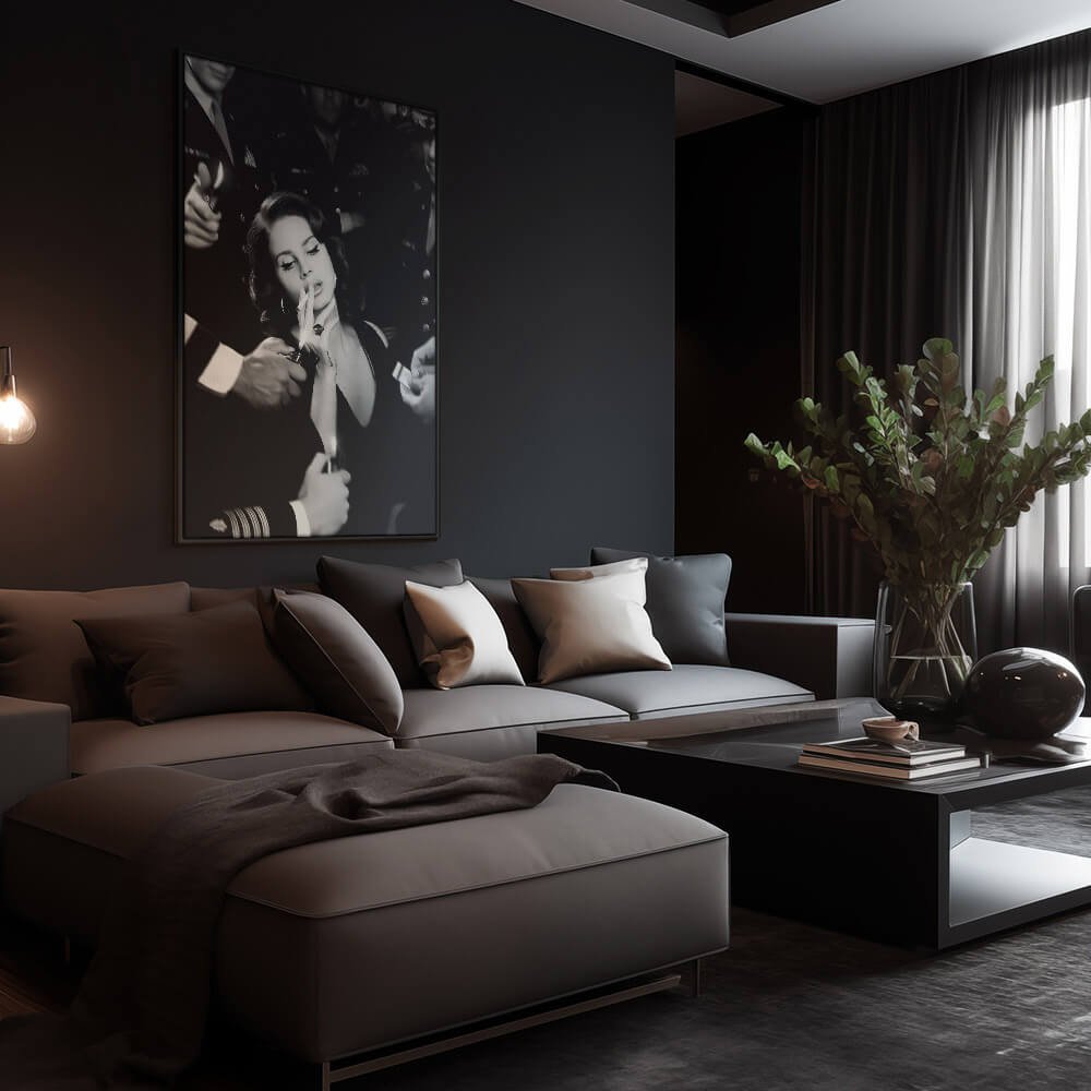 "Lana Smoking" Glas & Canvas