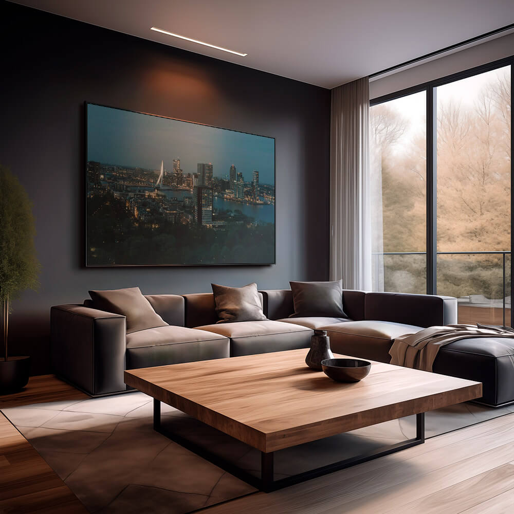 Rotterdam by Night Glas & Canvas