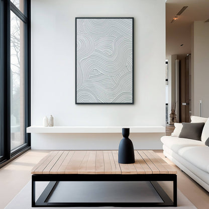 White Painting Glas & Canvas