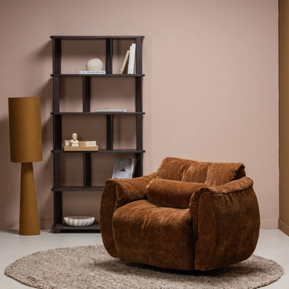 Loft vloerlamp metaal/bouclé naturel 130xø30 cm