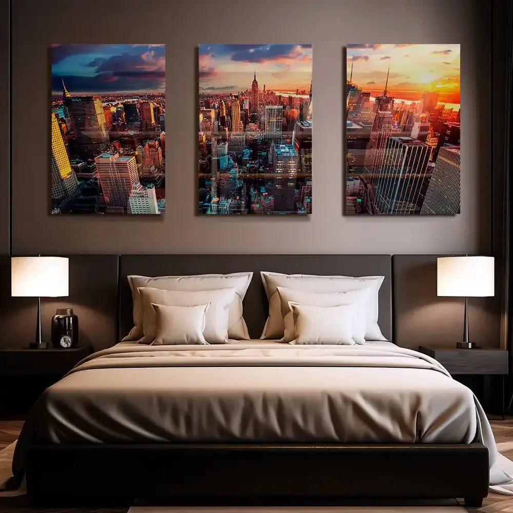 Bundle Sunset Midtown New York (3x) – Glas & Canvas