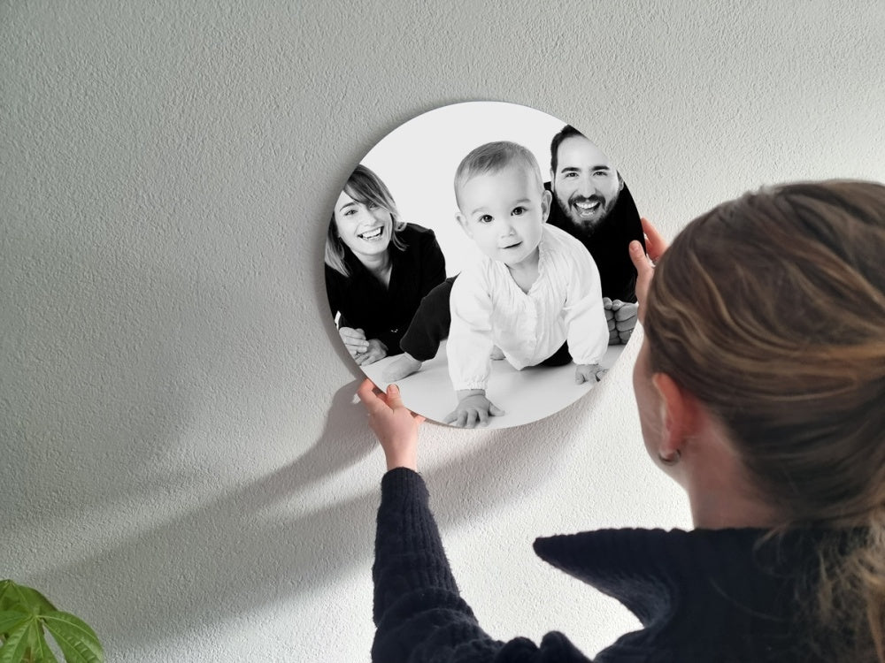 Eigen foto op muurcirkel