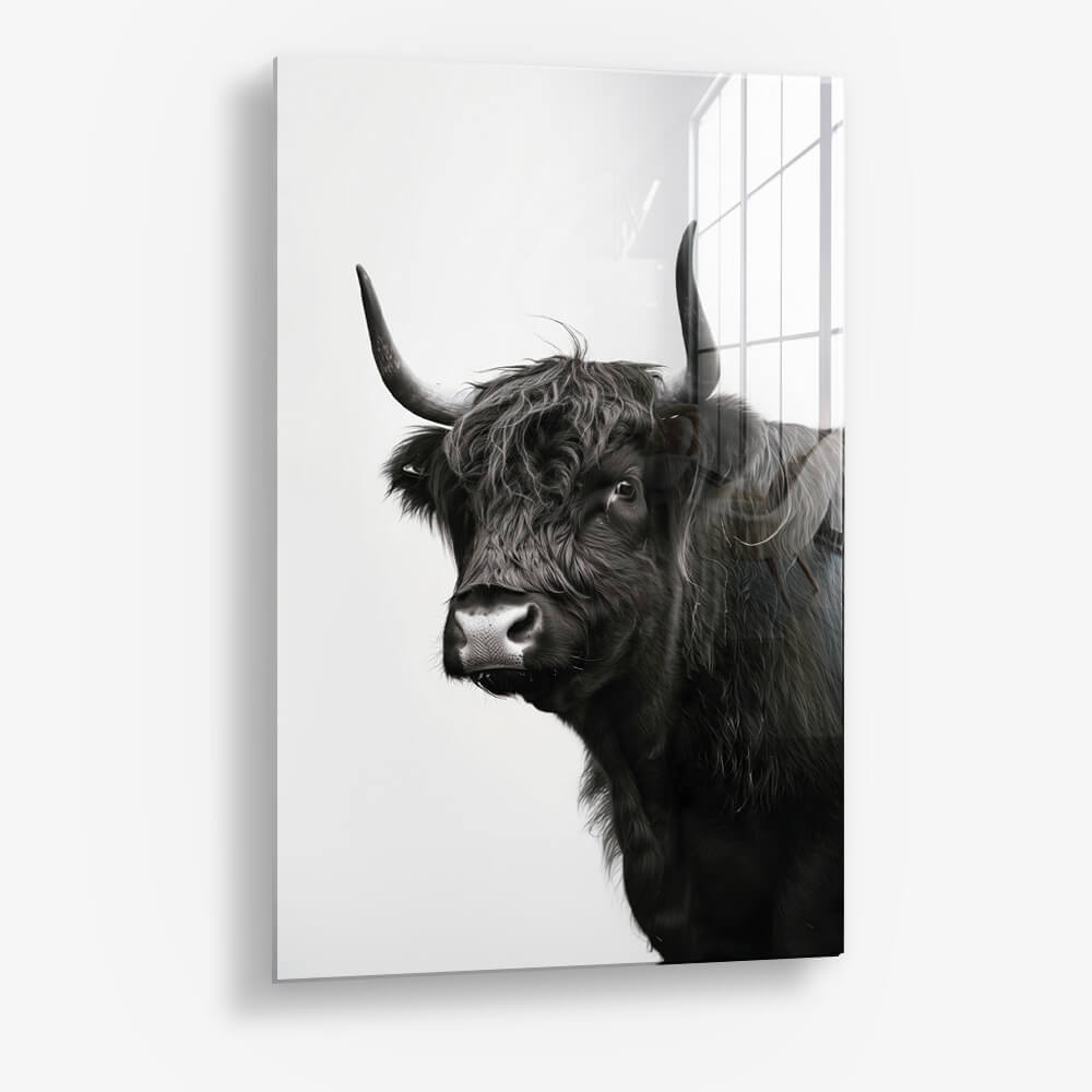 "B&W Muscox II" Glas & Canvas