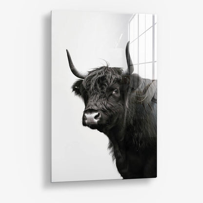 "B&W Muscox II" Glas & Canvas