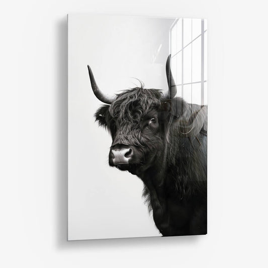 "B&W Muscox II" Glas & Canvas