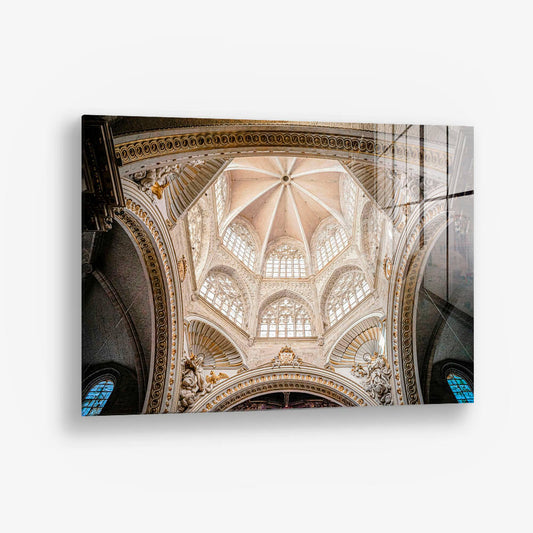 Dome of the Church of Valencia Glas & Canvas