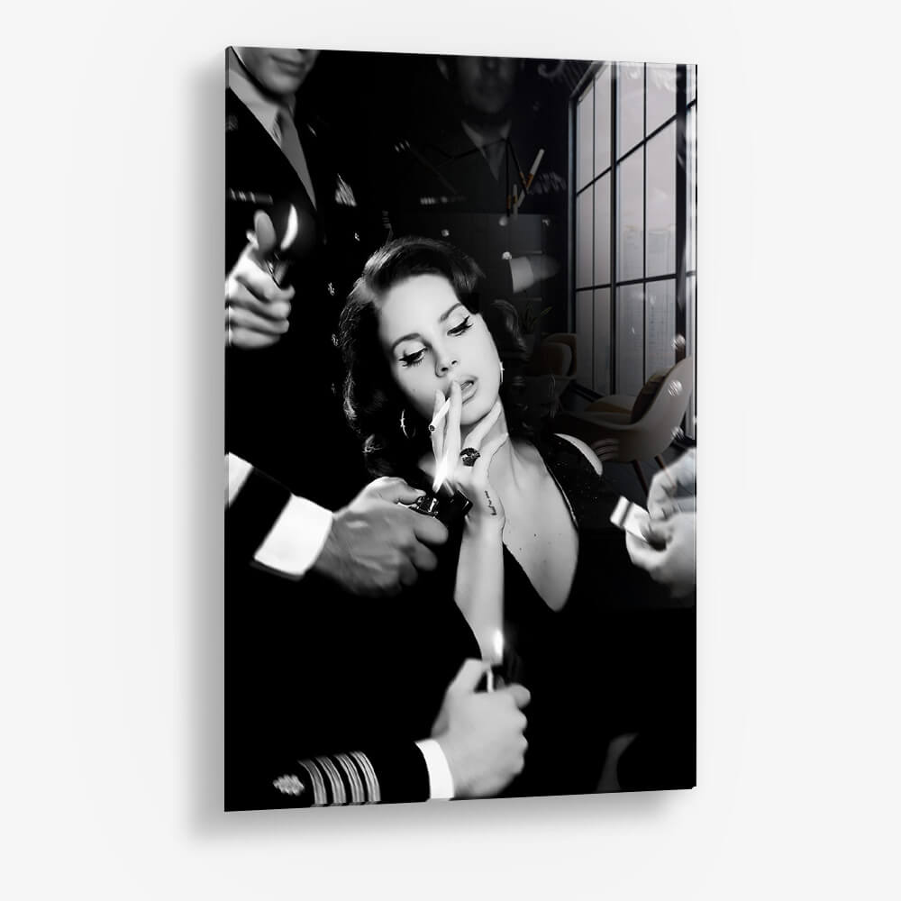 "Lana Smoking" Glas & Canvas