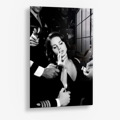 "Lana Smoking" Glas & Canvas