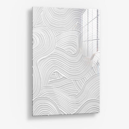 White Painting Glas & Canvas