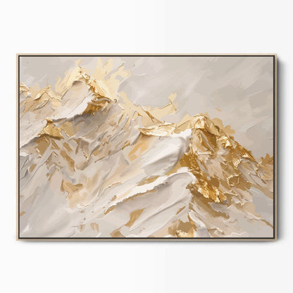 Abstract Mountains Sunrise Canvas Art