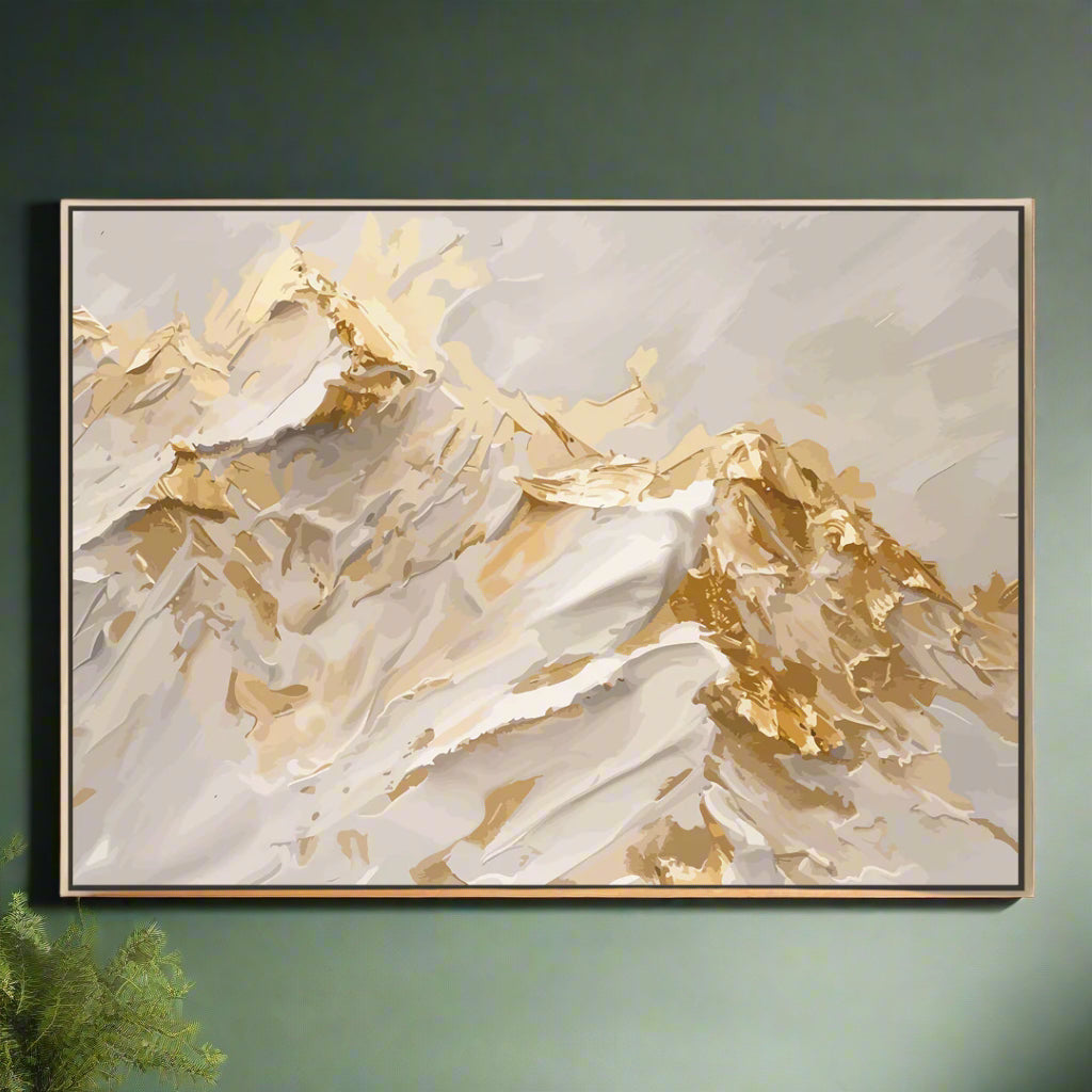 Abstract Mountains Sunrise Canvas Art