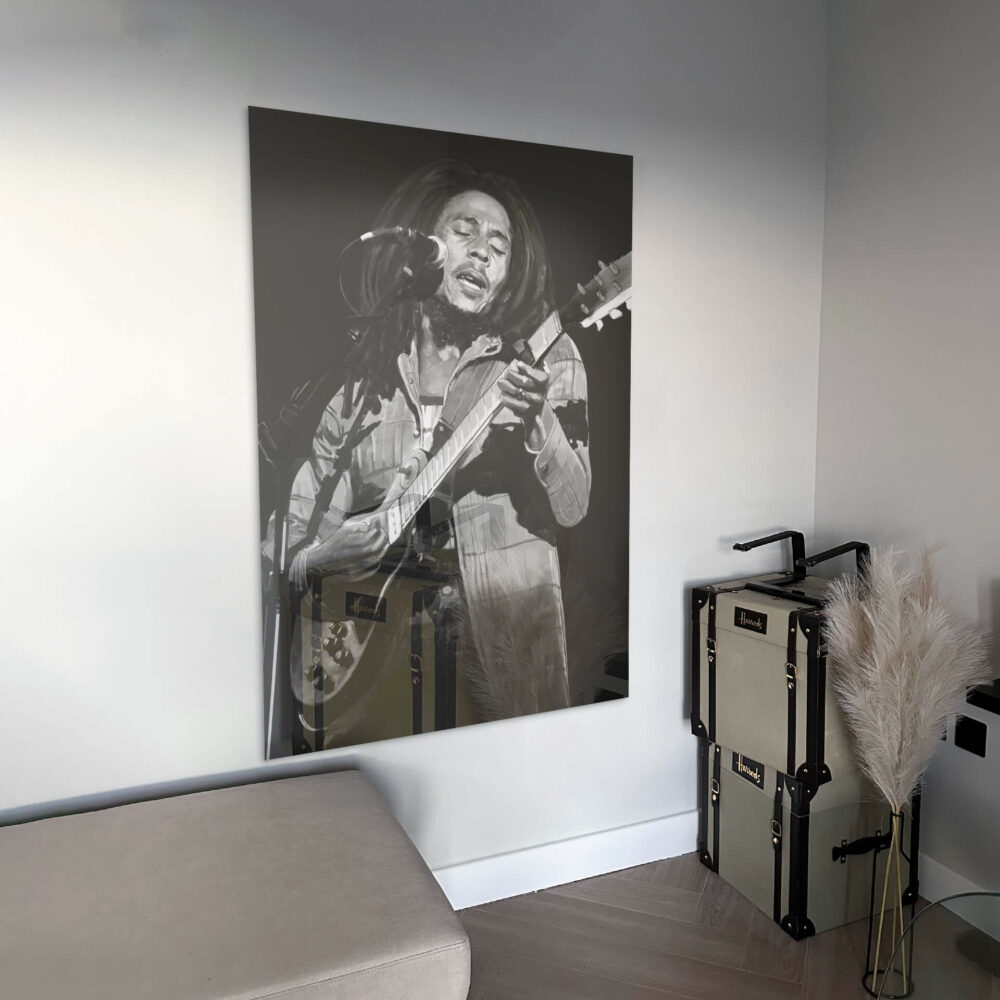 Bob Marley Glas & Canvas