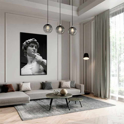 David of Michelangelo Glas & Canvas